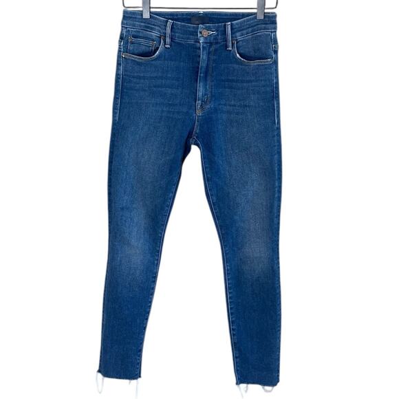MOTHER Women’s Sz 27 High Waisted Looker Ankle Fray in Big Sky - Picture 2 of 9
